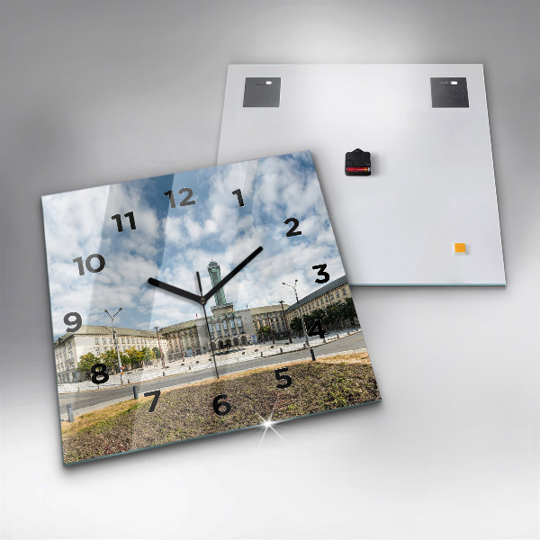 Square wall clock Panorama of the city of Ostrava