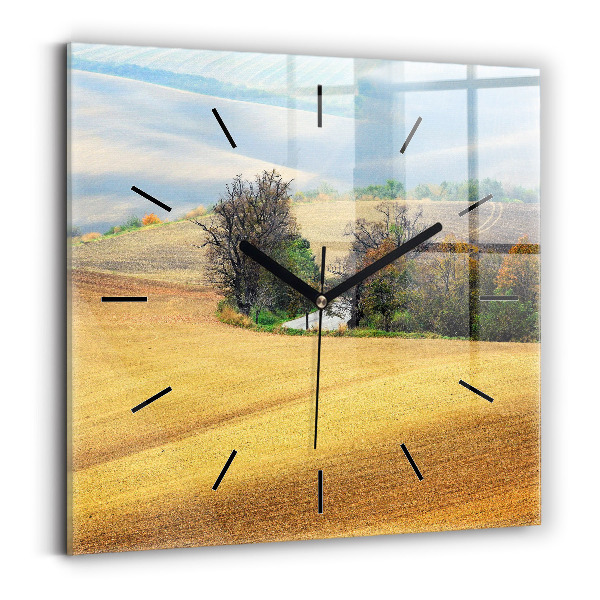 Square wall clock Moravia Rural Landscape