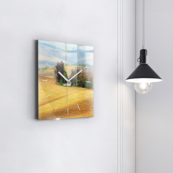Square wall clock Moravia Rural Landscape