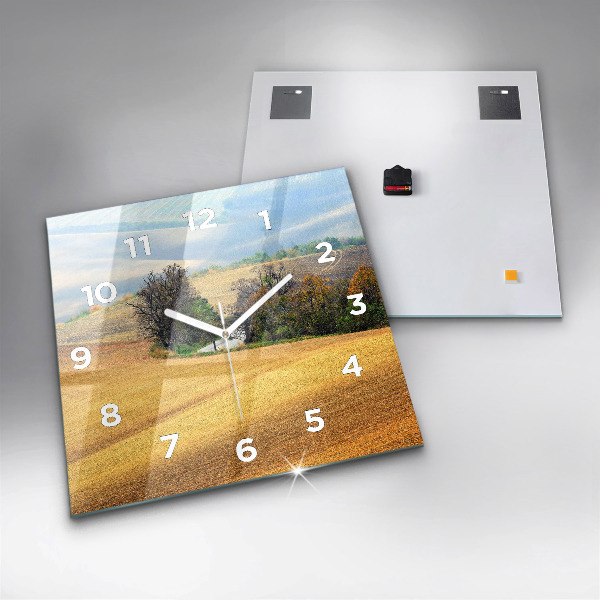 Square wall clock Moravia Rural Landscape