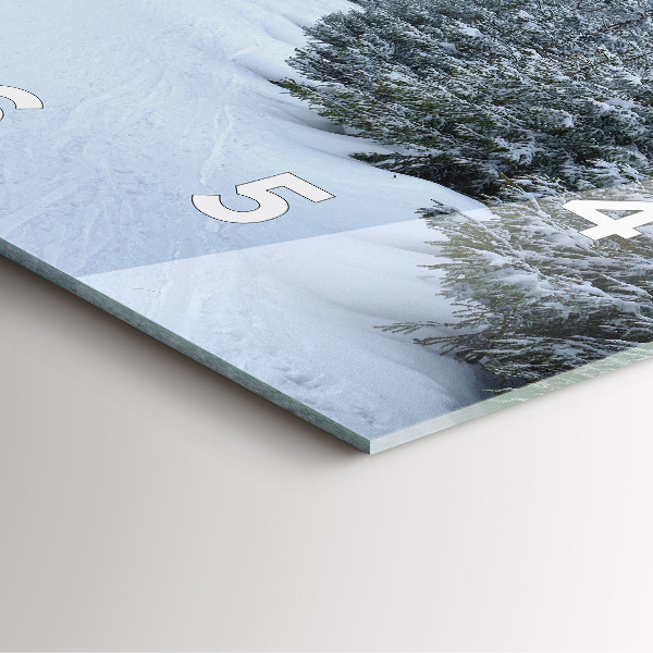 Square wall clock Czech Giant Mountains in winter