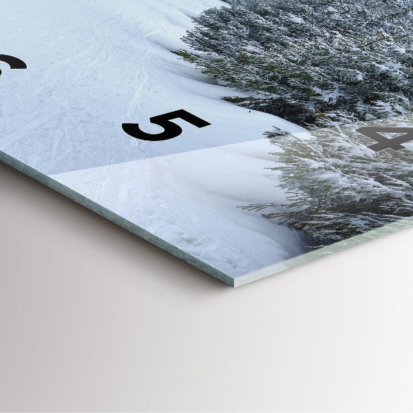 Square wall clock Czech Giant Mountains in winter