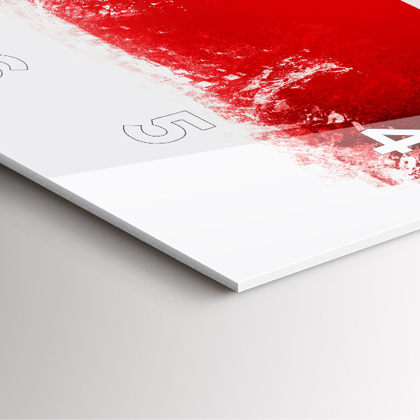 Square wall clock Czech flag