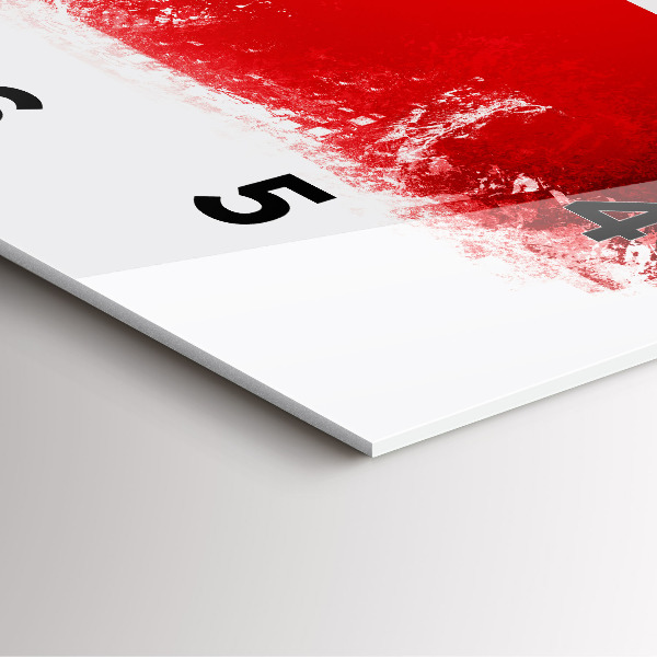 Square wall clock Czech flag