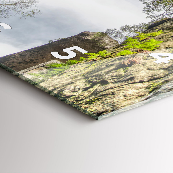 Square wall clock Rock city in the Czech Republic