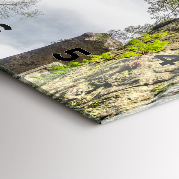 Square wall clock Rock city in the Czech Republic