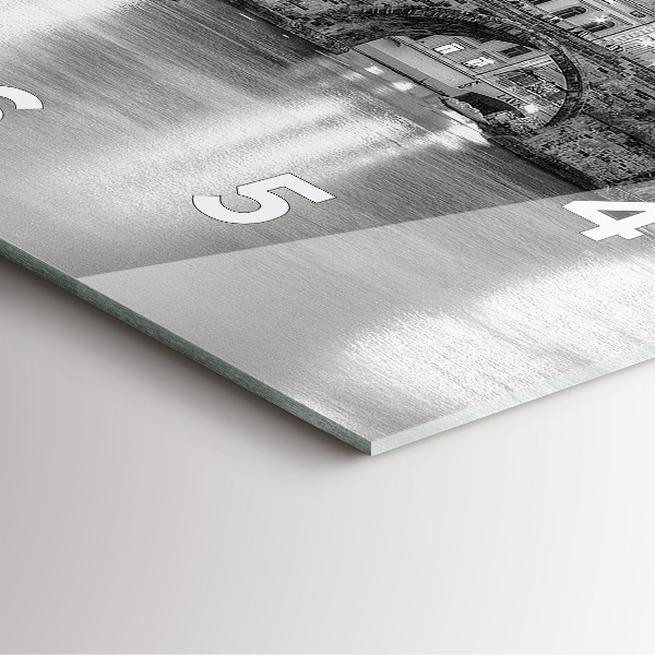 Square wall clock Charles Bridge in Prague