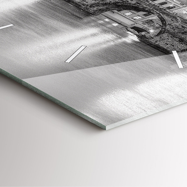 Square wall clock Charles Bridge in Prague