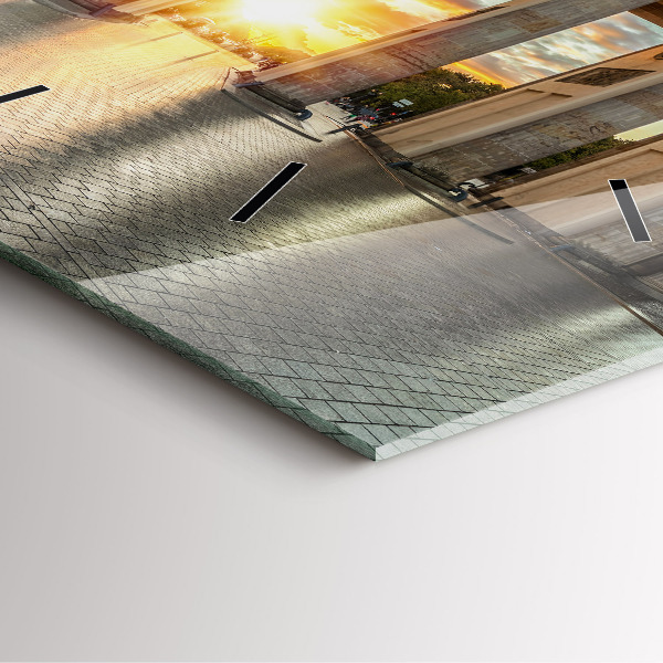 Square wall clock Brandenburg Gate in Berlin