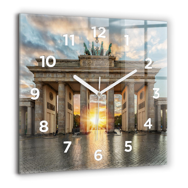 Square wall clock Brandenburg Gate in Berlin