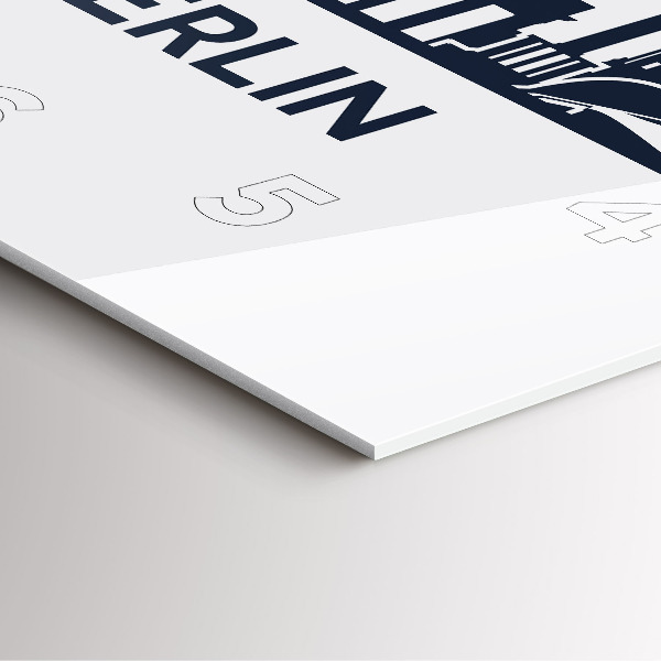 Square wall clock Berlin city illustration