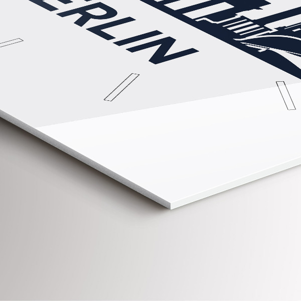 Square wall clock Berlin city illustration