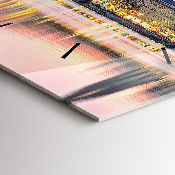 Square wall clock Alster in Hamburg