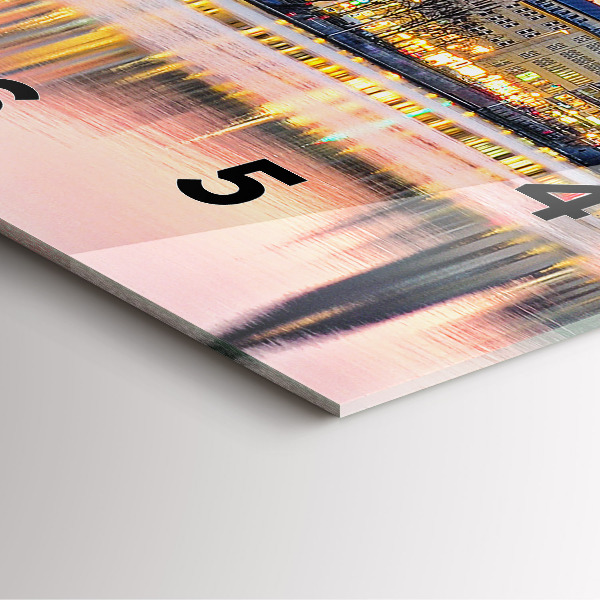 Square wall clock Alster in Hamburg