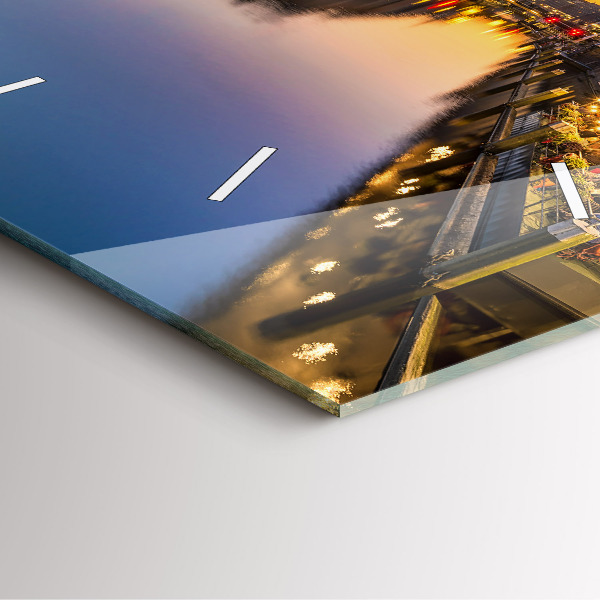 Square wall clock Hamburg City Hall