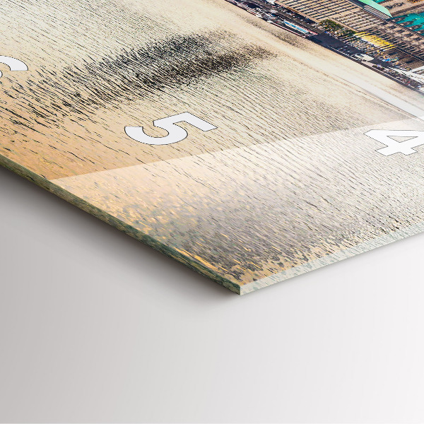 Square wall clock Binnenalster in Hamburg