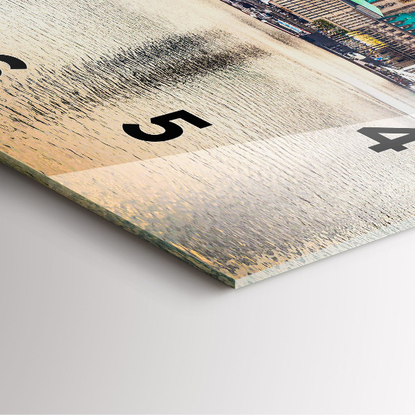 Square wall clock Binnenalster in Hamburg