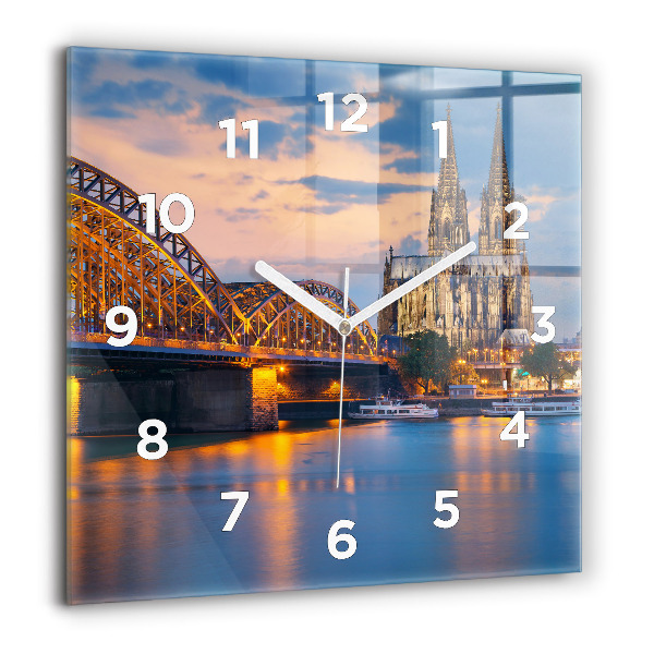 Square wall clock View of the town hall