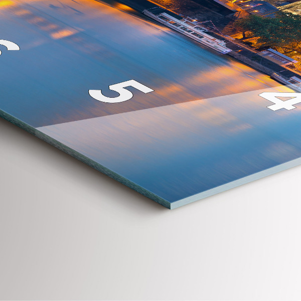 Square wall clock View of the town hall