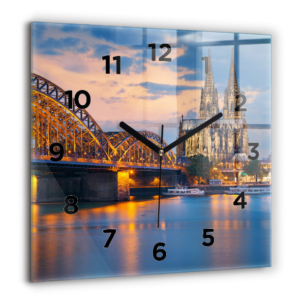 Square wall clock View of the town hall