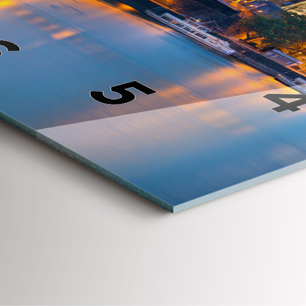 Square wall clock View of the town hall