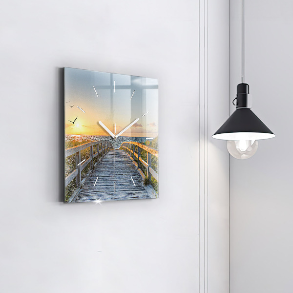 Square wall clock Beach Holidays