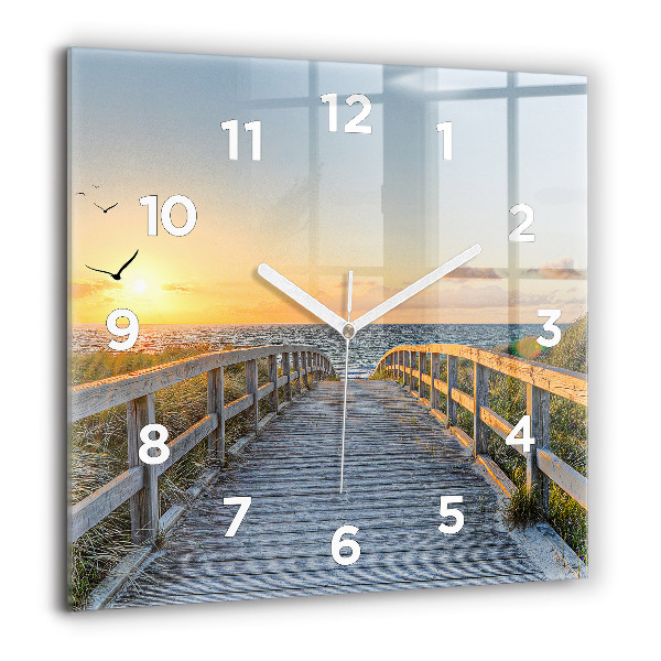 Square wall clock Beach Holidays