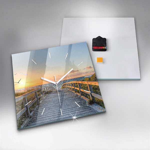 Square wall clock Beach Holidays