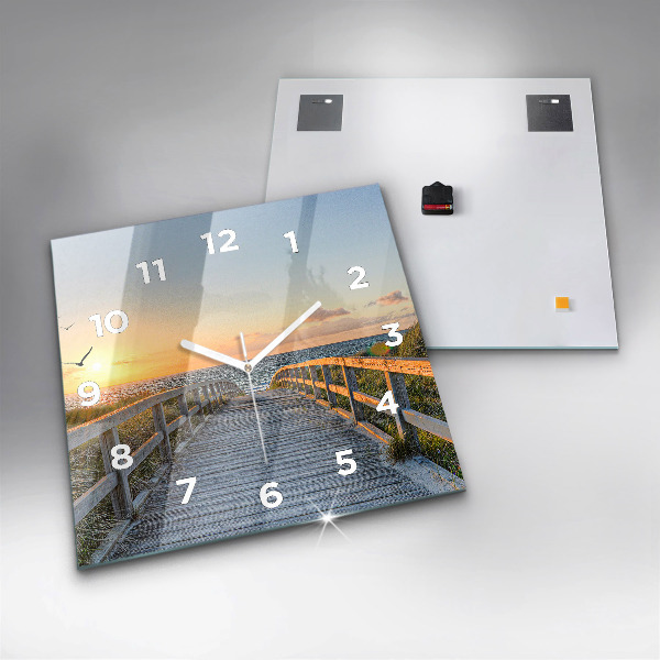 Square wall clock Beach Holidays