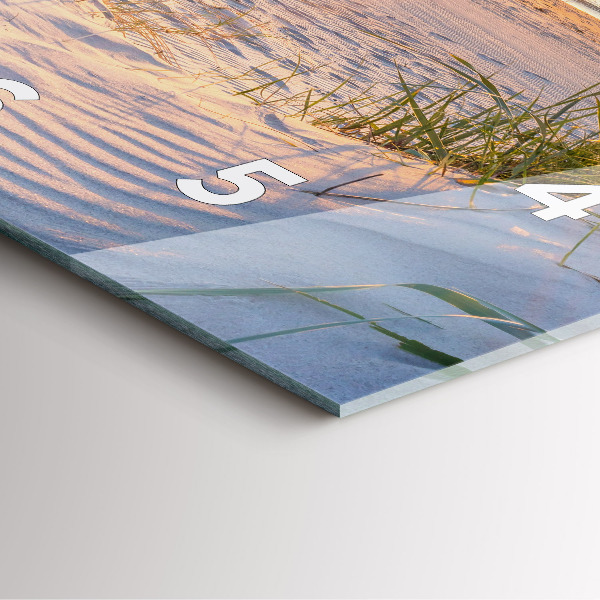 Square wall clock Sunset over the sea