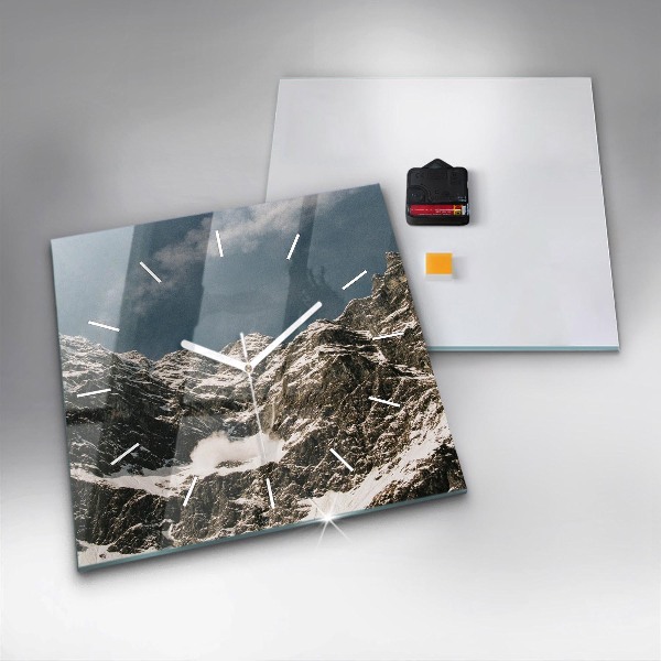Square wall clock Watzmann Mountains