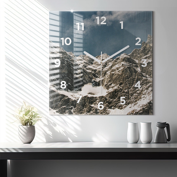 Square wall clock Watzmann Mountains