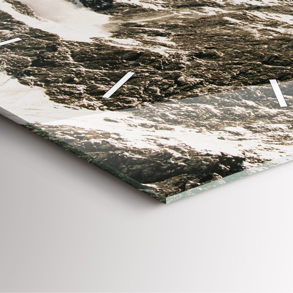 Square wall clock Watzmann Mountains