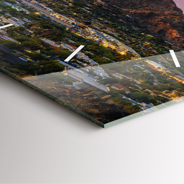 Square wall clock Mountain Landscape