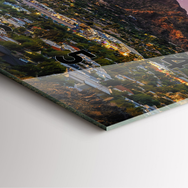 Square wall clock Mountain Landscape