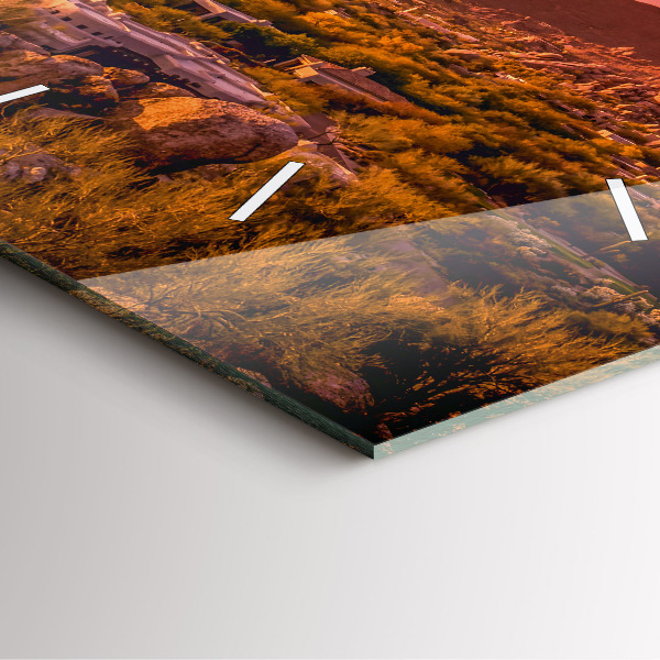 Square wall clock North Scottsdale Sunset