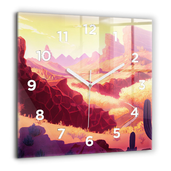 Square wall clock Arizona Desert