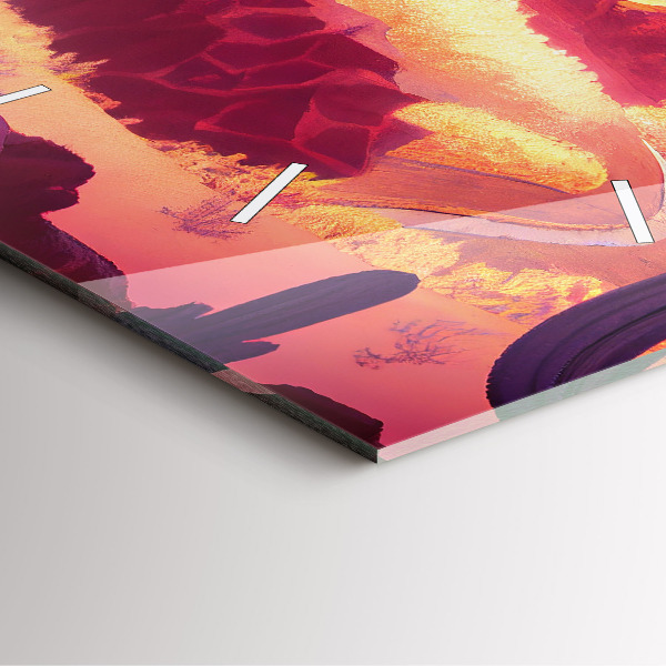 Square wall clock Arizona Desert