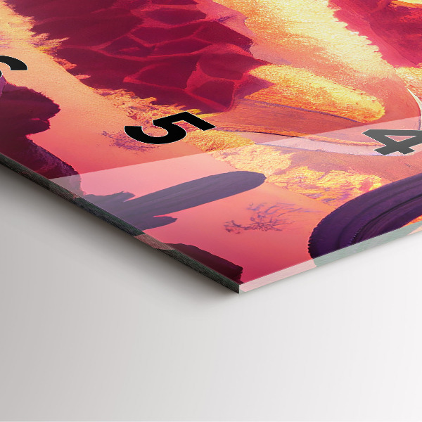 Square wall clock Arizona Desert