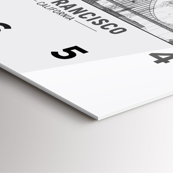 Square wall clock San Francisco Skyline