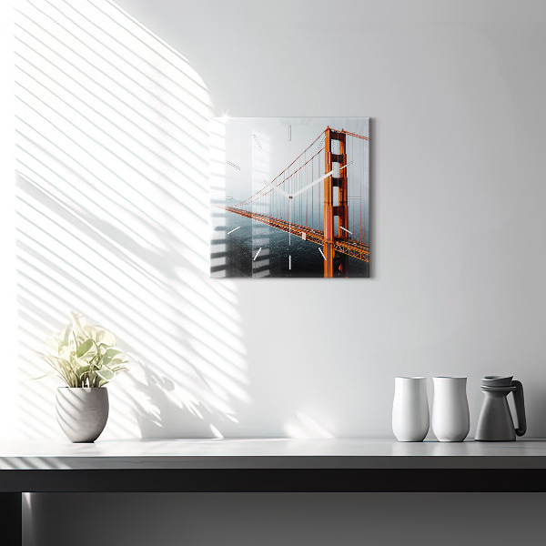 Square wall clock Golden Gate Bridge