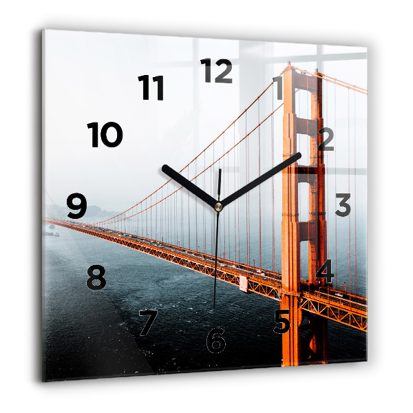 Square wall clock Golden Gate Bridge