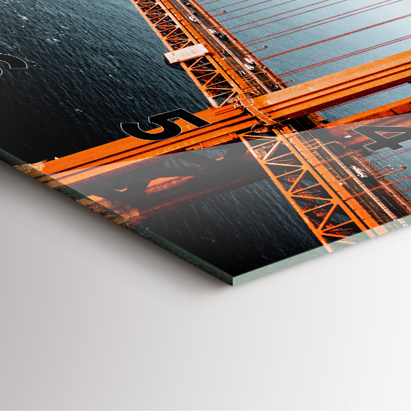 Square wall clock Golden Gate Bridge