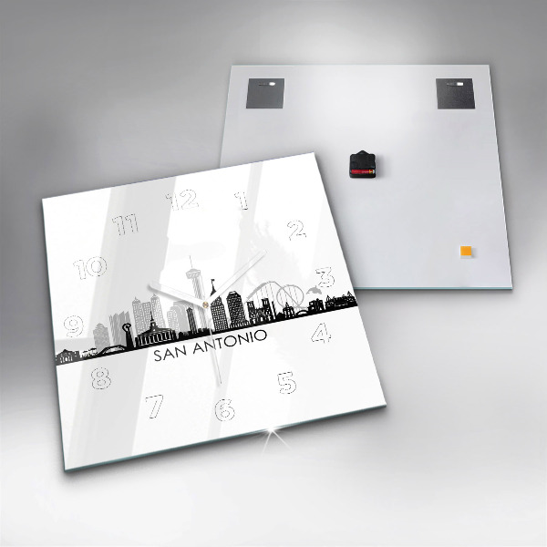 Square wall clock City of San Antonio Texas