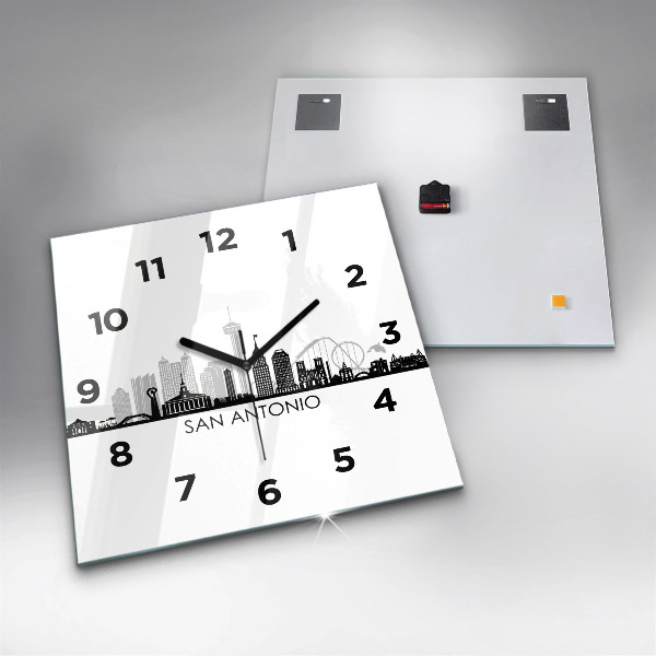 Square wall clock City of San Antonio Texas