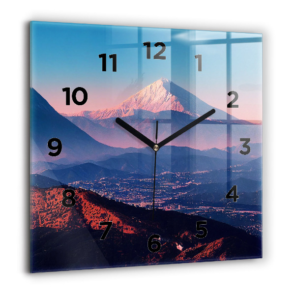 Square wall clock Mountains in San Antonio USA