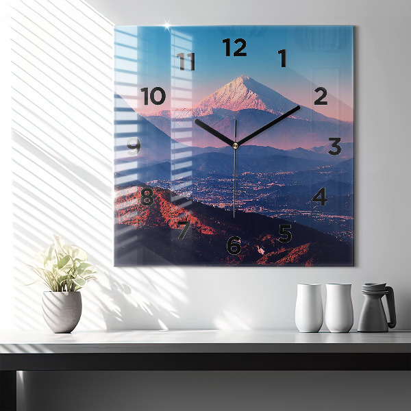 Square wall clock Mountains in San Antonio USA
