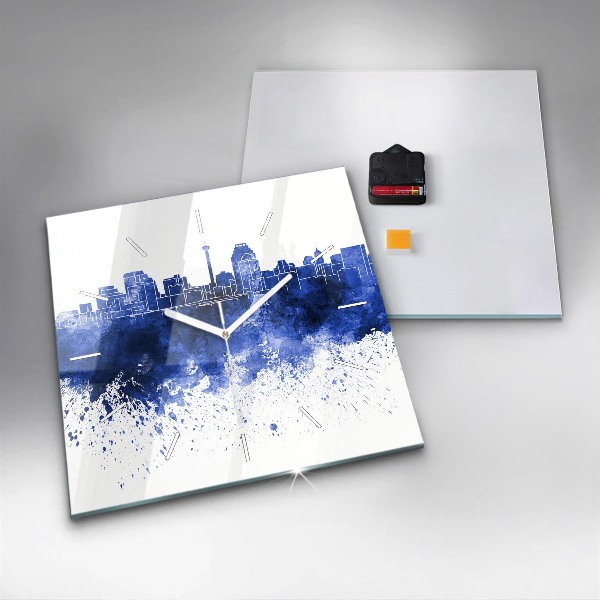 Square wall clock San Antonio Watercolors