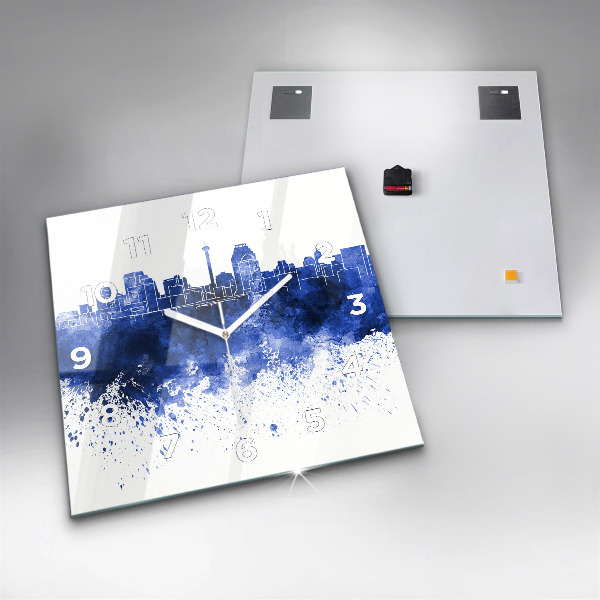 Square wall clock San Antonio Watercolors