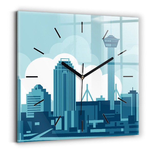 Square wall clock Architecture in the USA